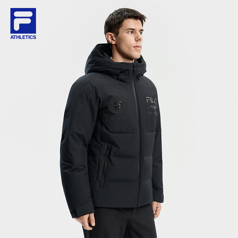 FILA 斐乐官方男士羽绒服2025冬季新款滑雪运动4810雪峰鹅绒外套