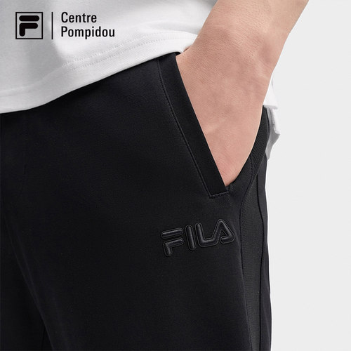 FILA 斐乐官方男士针织长裤2024秋季新款时尚简约基础直筒休闲裤 - 图2