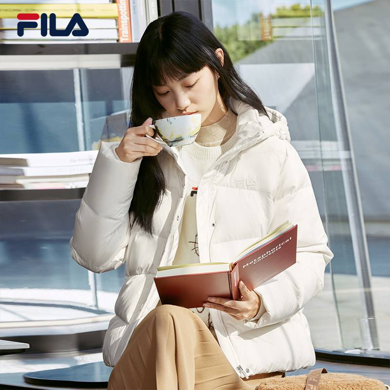 FILA 斐乐官方女士羽绒服冬季时尚休闲保暖宽松连帽上衣,淘宝优惠券,粉丝福利购,淘宝优惠卷