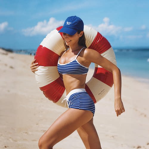 Yukari Swim分体泳衣女2025新款蓝色比基尼小胸聚拢度假温泉泳装 - 图3