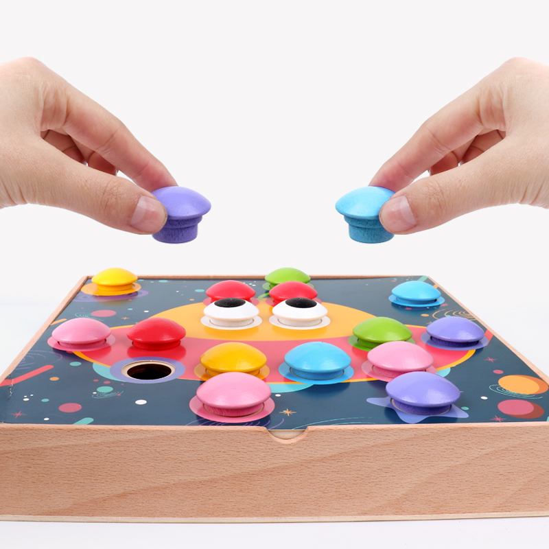 蘑菇钉拼插板幼儿童益智力拼图玩具3一7岁宝宝大颗粒男孩女孩积木 - 图2