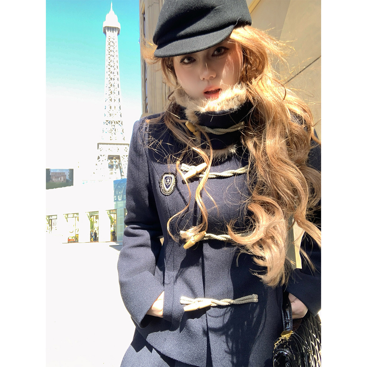 安妮不火 学院夹棉毛领呢外套+百褶裙套组女微胖大码英伦风两件套,淘宝优惠券,粉丝福利购,淘宝优惠卷