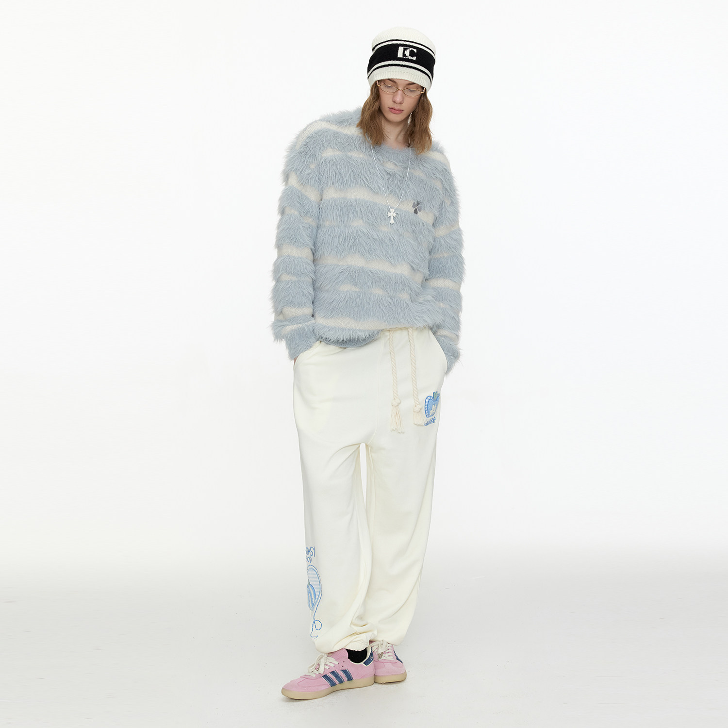 GUUKA加绒束脚裤可拆卸腰带堆堆裤子 潮牌苹果刺绣重磅纯棉卫裤男,淘宝优惠券,粉丝福利购,淘宝优惠卷