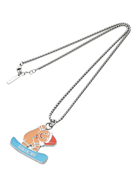 赵瑾尧同款GUUKA潮牌滑板圣诞老人项链女 嘻哈情侣吊坠项链子百搭