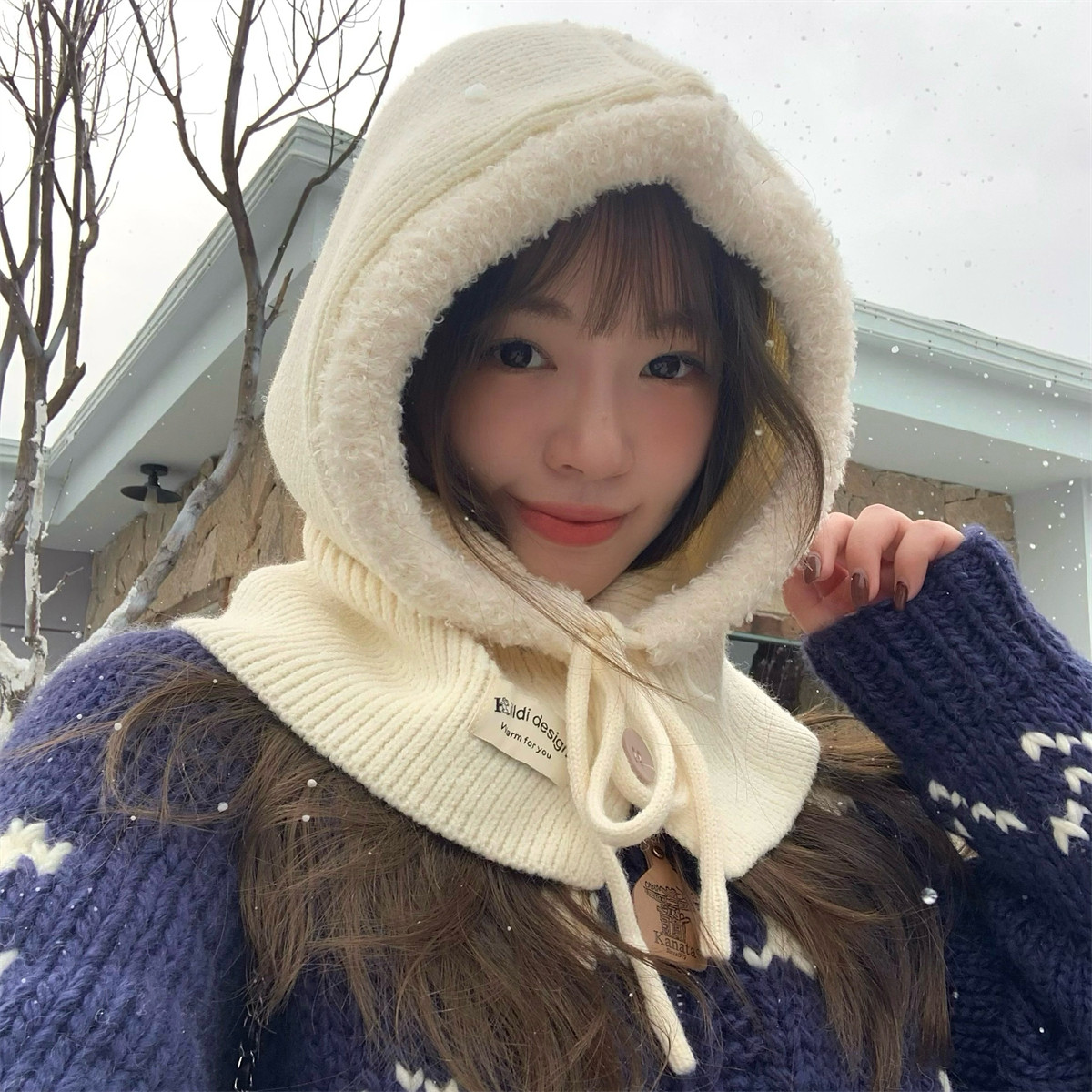 小雪人韩国巴拉克拉法帽冬季保暖帽子围脖一体毛绒护耳针织帽子女,淘宝优惠券,粉丝福利购,淘宝优惠卷