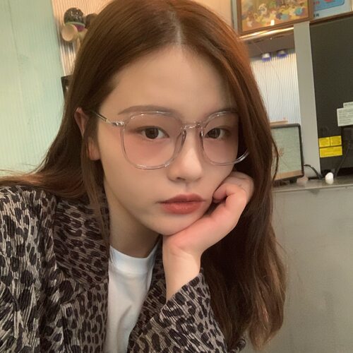 丁走走素颜大框显脸小框架眼镜女凹造型平光镜韩版百搭近视眼镜男 - 图1