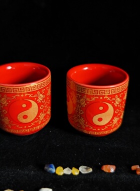 道家酒杯摆件道家三清杯三茶五酒