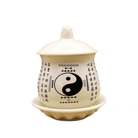 Laojun Holy Water Cup Dojo Offering Cup Tai Chi White Porcelain Tea Cup