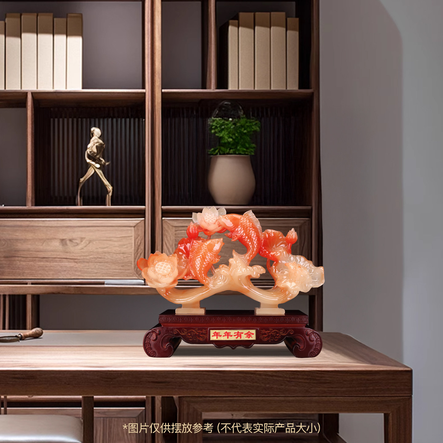 年年有鱼招财摆件精雕双鱼聚财客厅玄关镇宅装饰开业乔迁必选礼品,淘宝优惠券,粉丝福利购,淘宝优惠卷