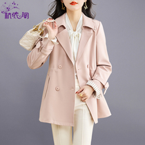 Superior Sensation Windjersey Woman short Subway 2024 Chunqiu New Temperament Cashew Yinglun Wind Big Card Casual Jacket