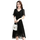 Đầm 2019 mới hè ngắn tay eo thon gọn khí chất nữ ngoại quốc pop phổ biến váy voan đen - váy đầm đầm body dự tiệc váy đầm