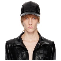 Courreges Black Baseball Cap Man in the Black Baseball Cap