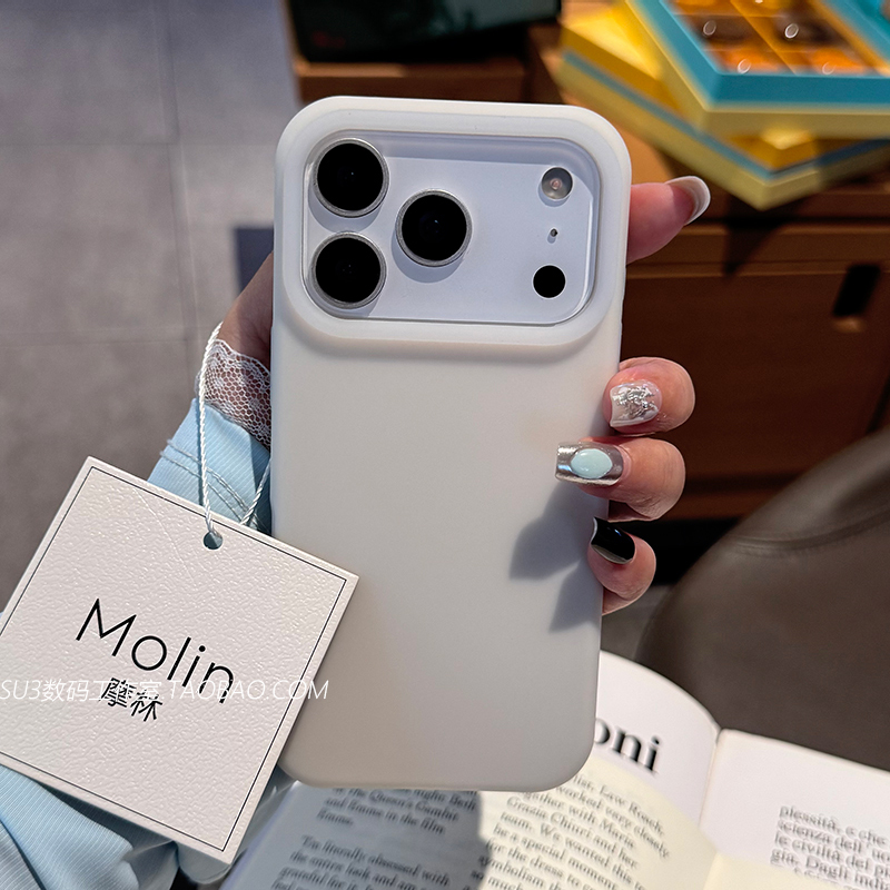 ins朦胧半透感灰色适用小米17promax手机壳17pro液态硅胶15s防滑14ultra红米K80防摔k70女ntoe简约小众果冻-图0