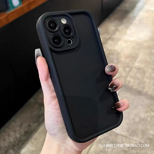 17石墨黑16适用iPhone15苹果14promax手机壳13磨砂12软硅胶Air防摔Xs全包XR高级感8小众15plus新款7纯色男女