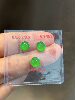 Burmese natural A-grade jadeite ice-grown green egg-faced imperial green jade earrings are designed to be set in a set