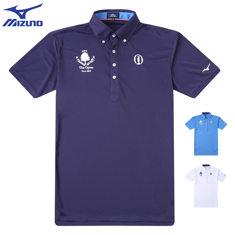高爾夫服裝 Mizuno美津濃高爾夫短袖 男式 golf衣服 翻領速幹正品