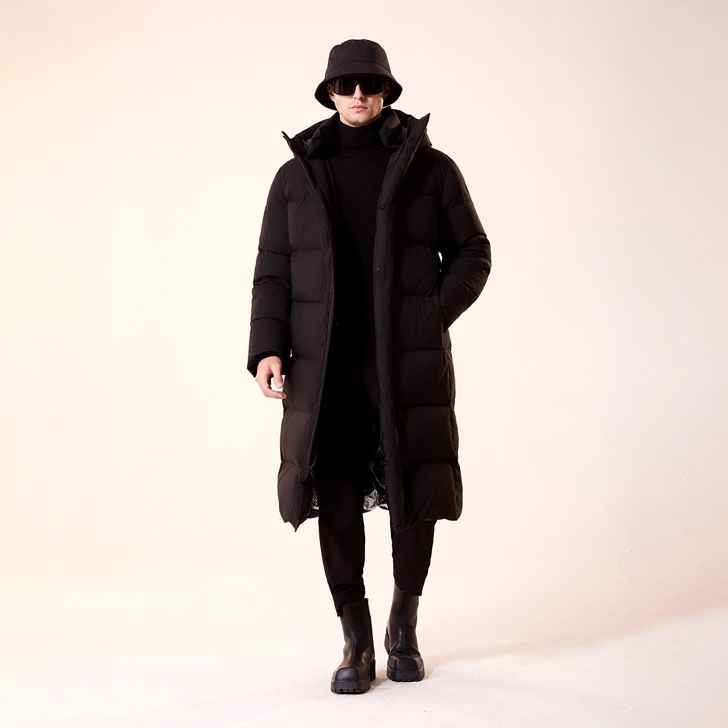 -40度95%白鹅绒360-500克弹力加厚情侣羽绒服男中长款COYACAL传淇 - 图1