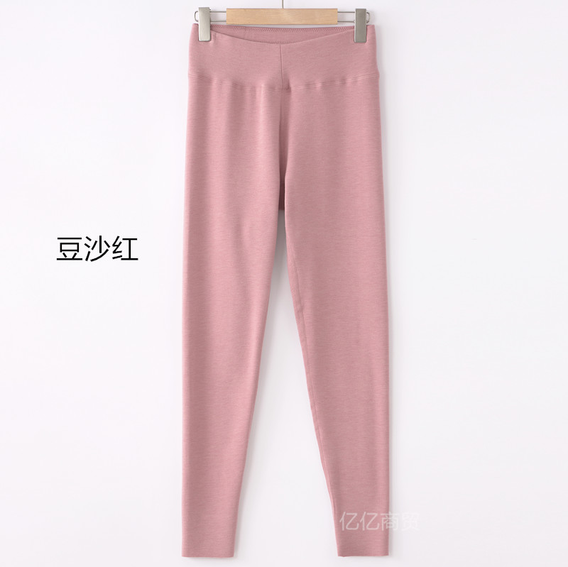 兄华秋冬女士无痕蚕丝保暖裤 加绒高腰发热羊毛加厚秋裤衬裤98656