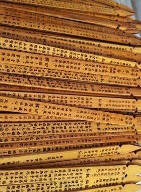 定制抽签桶商用道具卦签彩抽签筒定制雕刻促销摇选号精工造型竹片