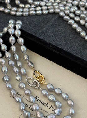 天然淡水异形巴洛克珍珠项链