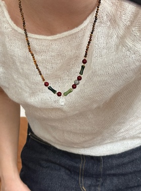 新中式纳福三层虎眼石手链