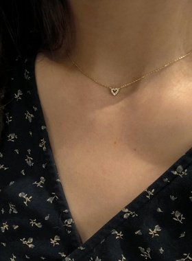 S925纯银项链女高级甜美简约