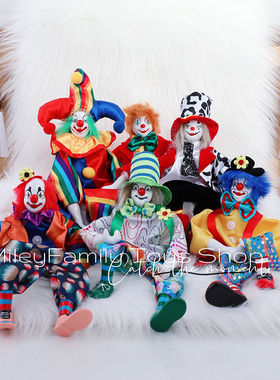 小丑陶瓷原创美式客厅摆放纯手工