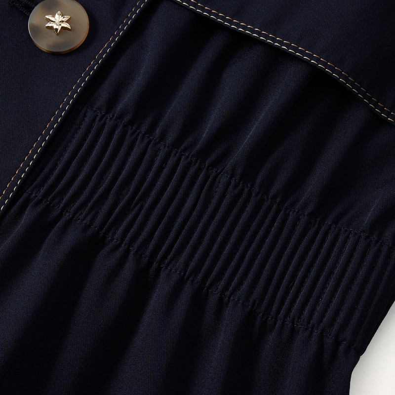 NAERSI娜尔思简约气质双排扣风衣春秋季抽绳收腰显瘦设计上衣外套,淘宝优惠券,粉丝福利购,淘宝优惠卷