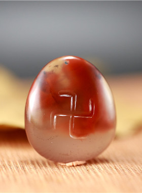 达摩祖师吊坠冰飘南红玛瑙