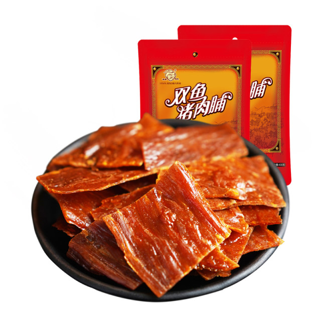 Pisces premium pork jerky 400g*2 bags natural slices