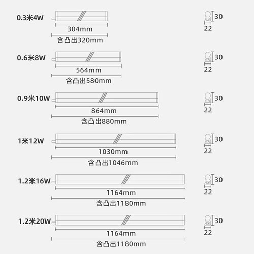 fsl 佛山照明 led灯管t5一体化led灯超亮日光灯支架全套光管1.2米 - 图3
