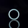 Natural A-grade jade ice blue water small square ring for men and women plain ring ring jade square ring