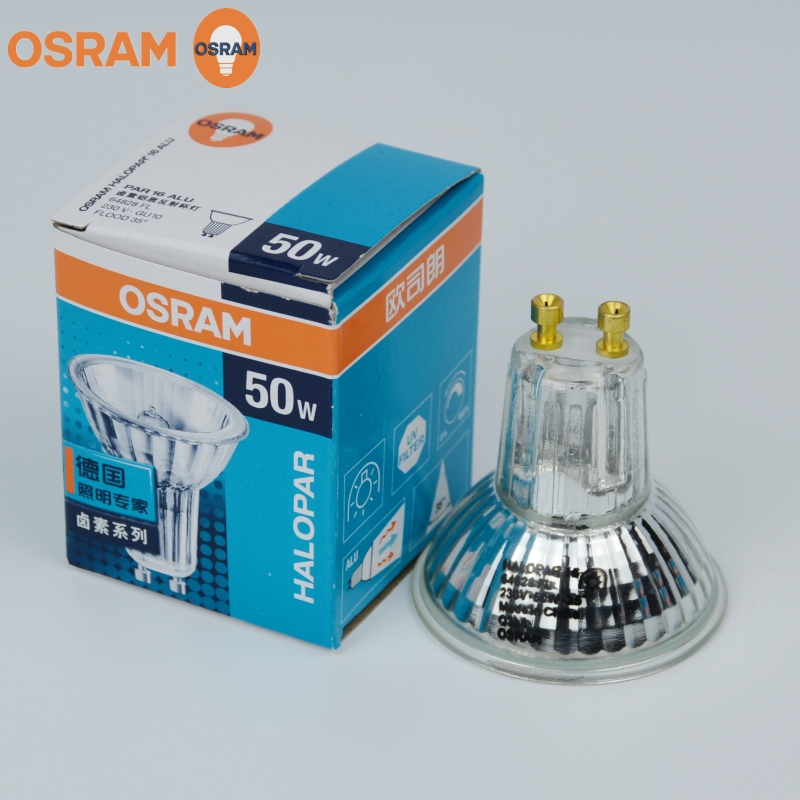 OSRAM欧司朗PAR16卤素GU10反射杯灯35W 50W 230V台灯射灯壁灯泡 - 图2