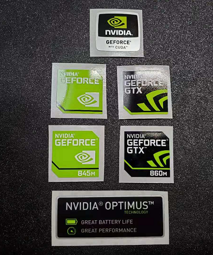 英伟达显卡标签原装正品笔记本NVIDIA贴纸 GTX GEFORCE CUDA标贴