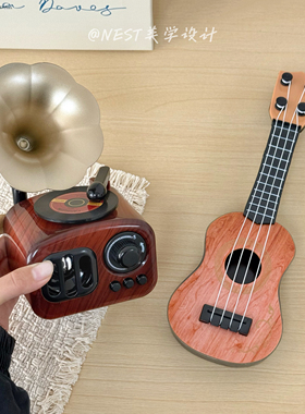 创意吉他周边小提琴八音盒音乐盒