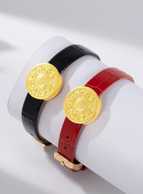 一条过手环女柔软超薄一整条手腕带手链手环适配手牌黄金八宝罗盘