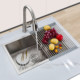 Sus304 stainless steel handmade embedded brushed sink