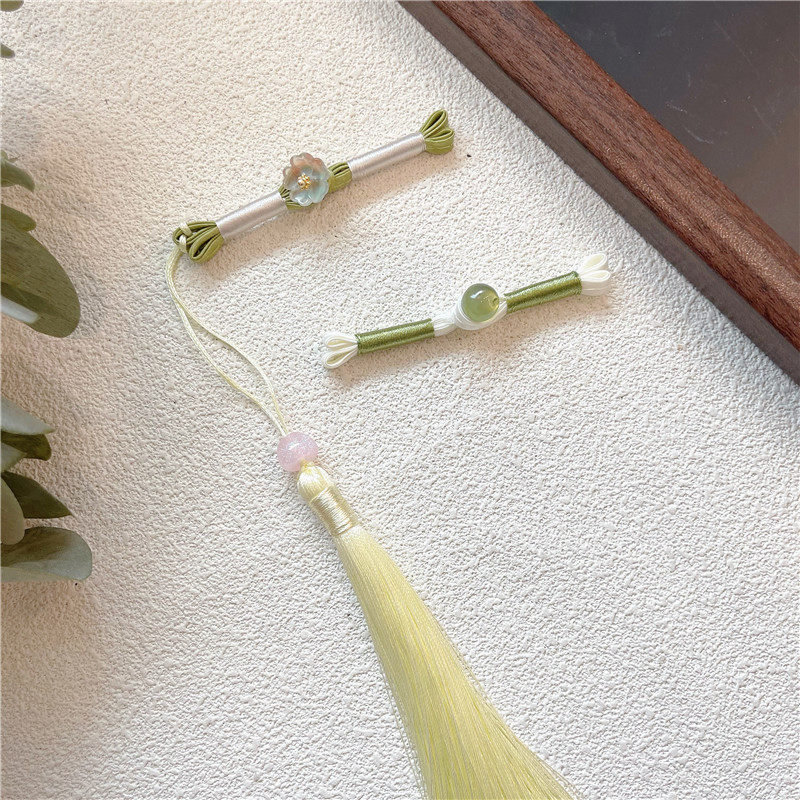 国风燕尾流苏花朵纽扣绕线工艺金丝盘扣绿色系扣子旗袍汉服茶服扣,淘宝优惠券,粉丝福利购,淘宝优惠卷