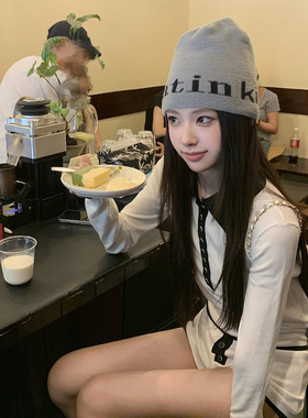 韩系氛围感灰色堆堆帽女秋季穿搭出游西藏旅行盆帽渔夫帽时尚帽子