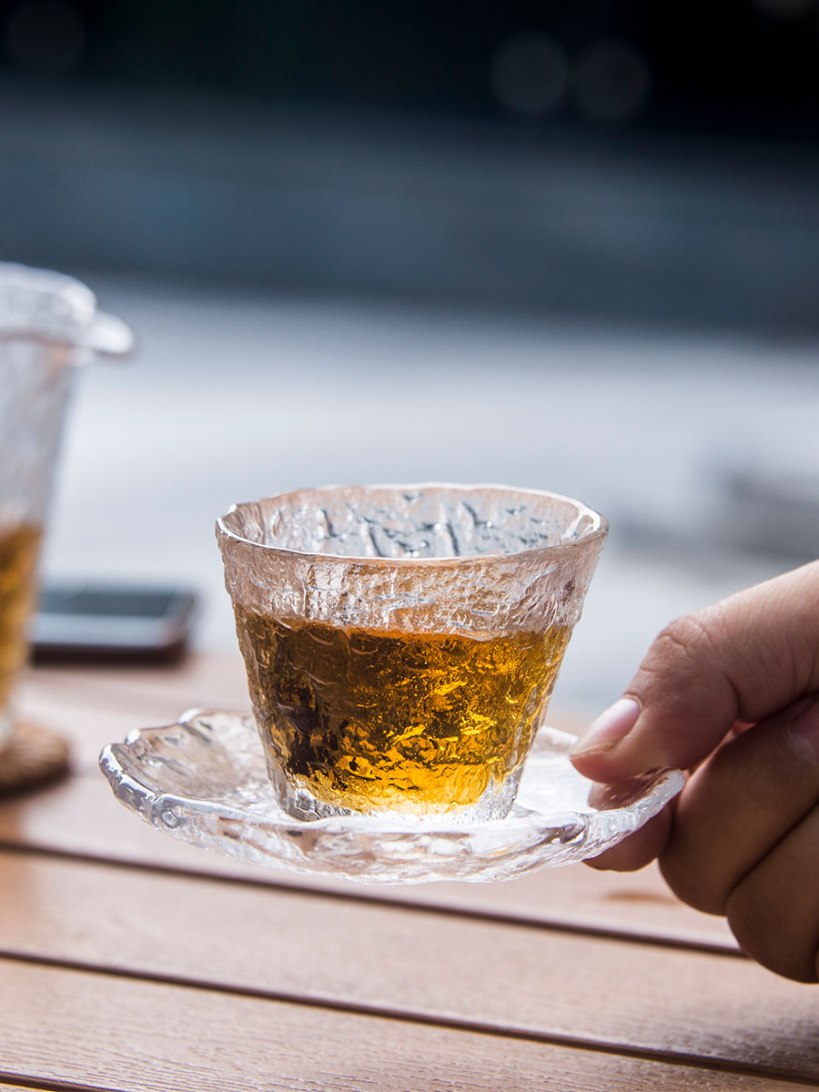 日式清酒杯套装江户切子托盘白酒功夫茶杯酒具玻璃小酒杯酒壶一两-图2