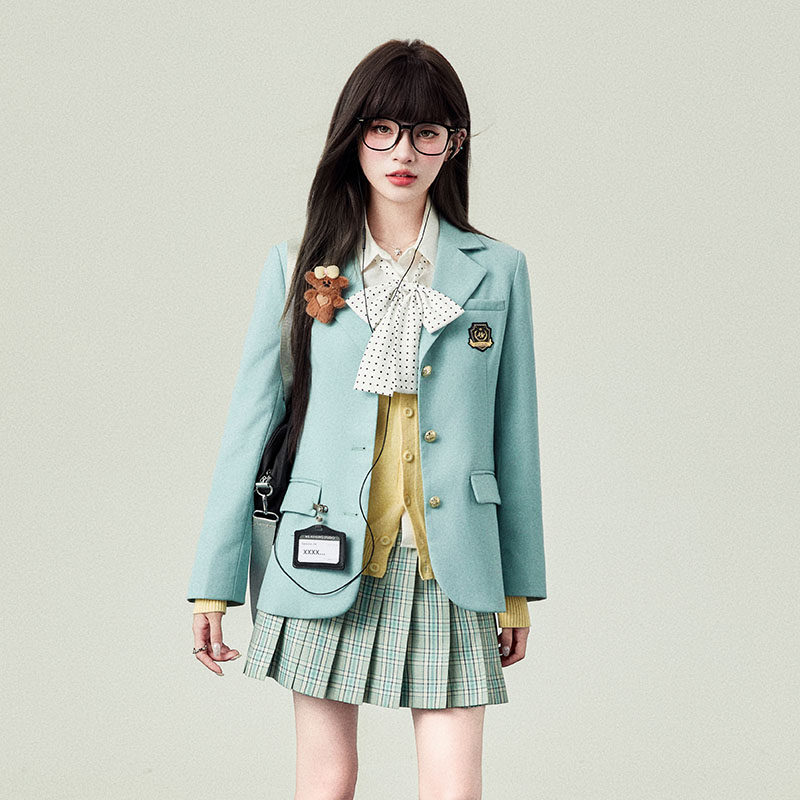 花铃太太原创jk制服西装外套女表参大学院风深灰色2026春季校供感,淘宝优惠券,粉丝福利购,淘宝优惠卷