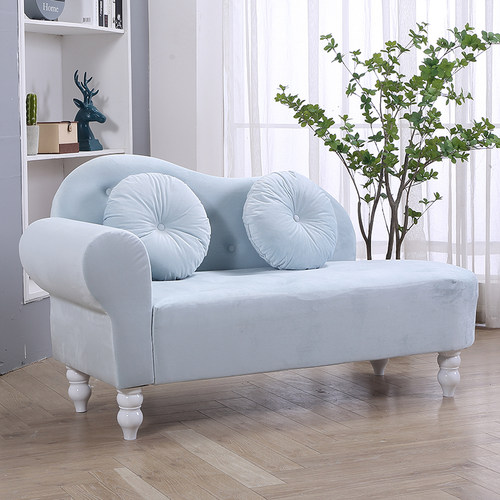 布艺小户型沙发客厅简约现代租房服装店贵妃沙发椅双人卧室小沙发 - 图1