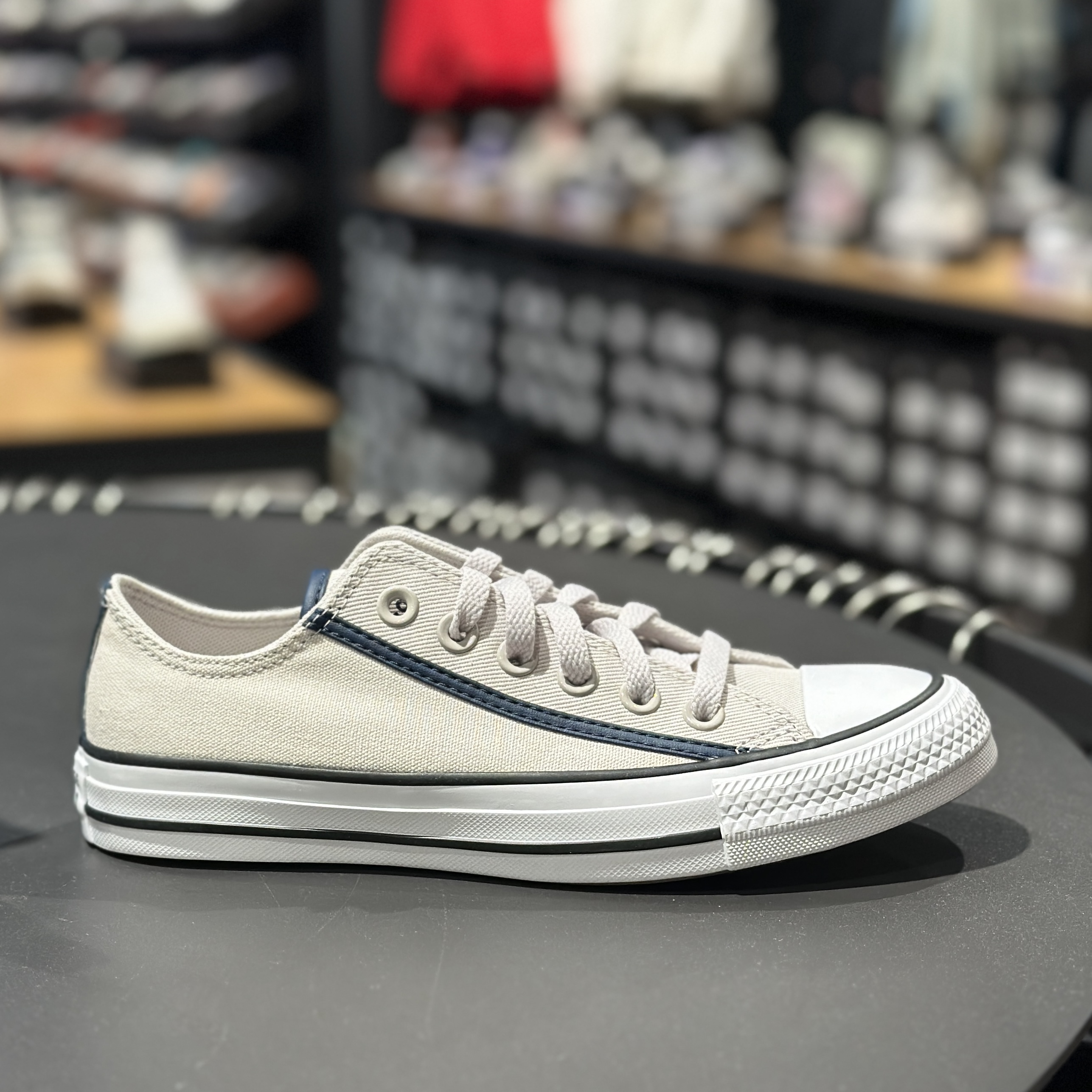 匡威Converse 低帮All Star浅灰蓝情侣休闲运动帆布鞋A06576C - 图0