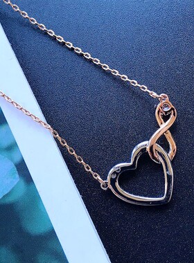 3家永恒爱意无限水钻吊坠项链