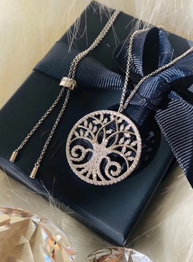 吊坠生命树女圆牌简约时尚链饰