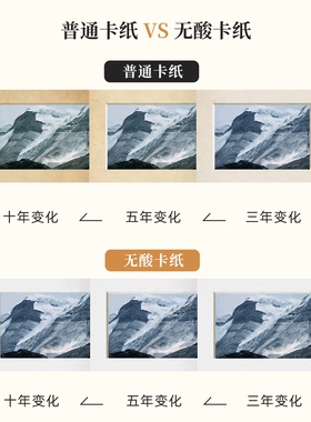 亲签装裱无酸卡纸相框折页加厚