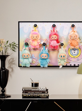 盲盒收纳展示画框拉布布毛绒挂扣
