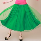 Цветочная бамбука бабочка квадратная юбка сетевая марля марля юбка женская дружба танец, современная классическая танце