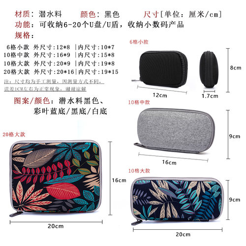 迷你便携U盘U盾收纳包袋银行网银K宝整理袋优盘小盒潜水料保护套 - 图3