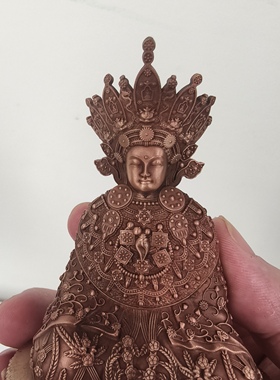 尼泊尔工艺纯铜觉沃佛释迦牟尼佛摆件家用车载供奉摆件